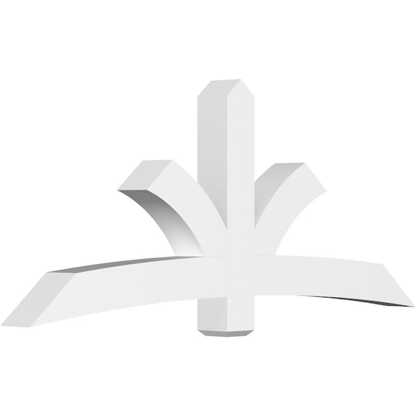 Ekena Millwork Davenport Architectural Grade PVC Gable Bracket, 84"W x 35"H x 6"D x 6"F, 10/12 Pitch GBP084X35X0606DAV00 - main